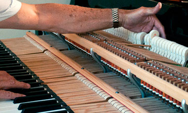 Regulating the action of a Bosendorfer grand piano